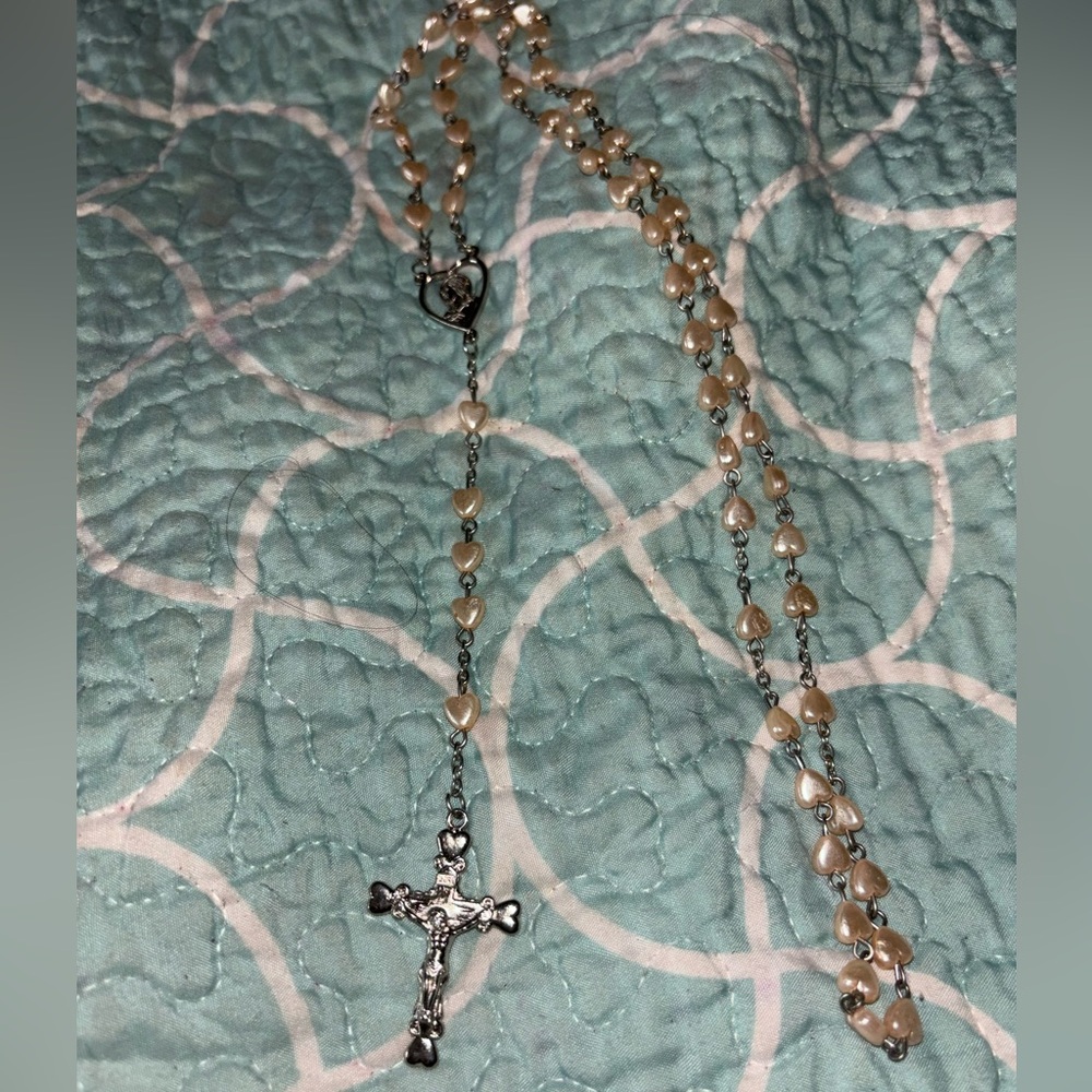 Vintage Heart Rosary